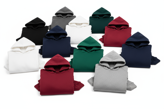 multiple colors of hoodies