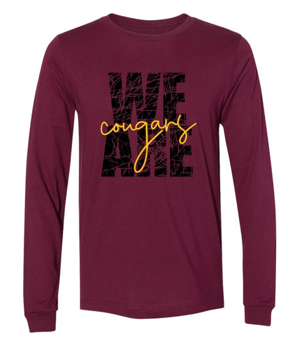 We are Cougars on Maroon- Several Styles to Choose From!