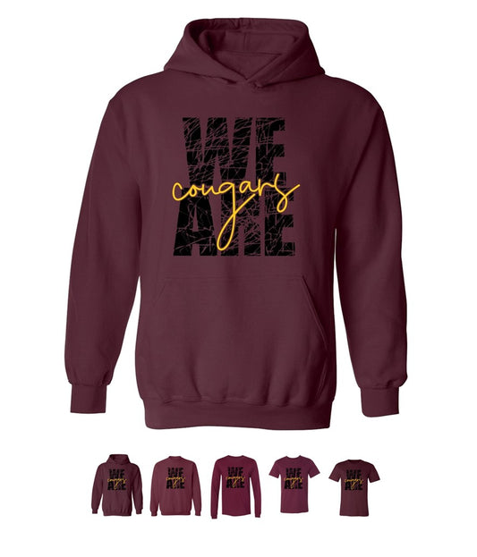 We are Cougars on Maroon- Several Styles to Choose From!
