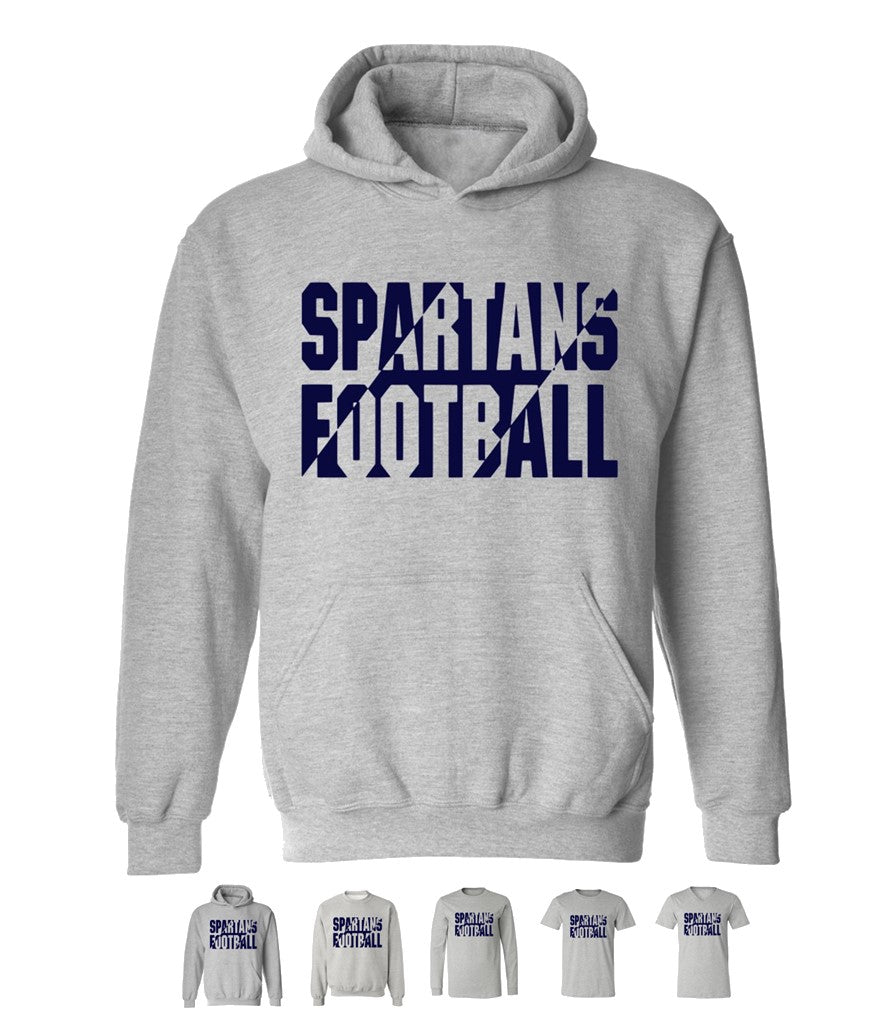 Spartans Football on Grey - Several Styles to Choose From!