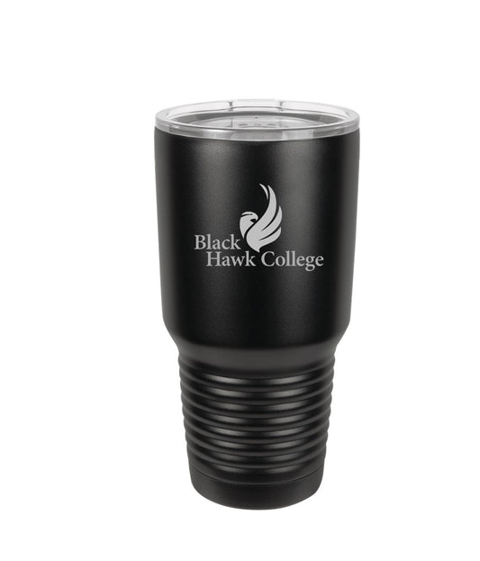 30 oz. Black Insulated Tumbler with Slider Lid - Engraved with Logo