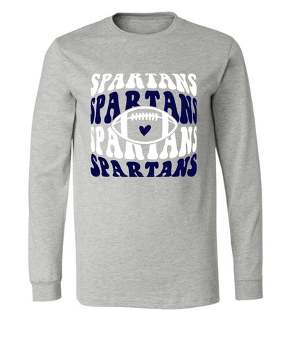 Spartans Football on Grey - Several Styles to Choose From!