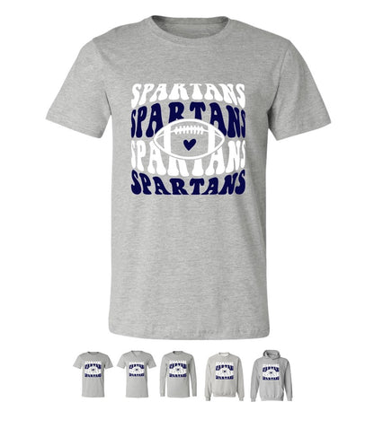 Spartans Football on Grey - Several Styles to Choose From!