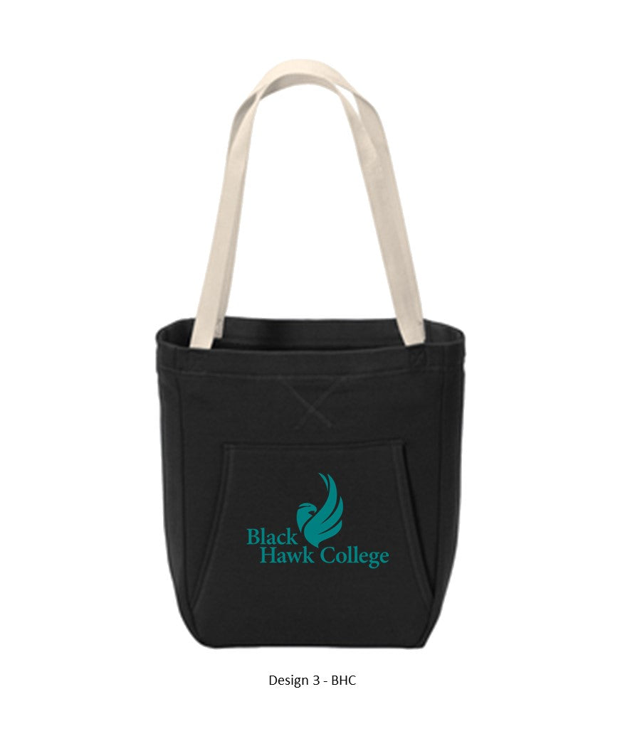 Core Fleece Sweatshirt Tote - Black - Several Designs to Choose From!