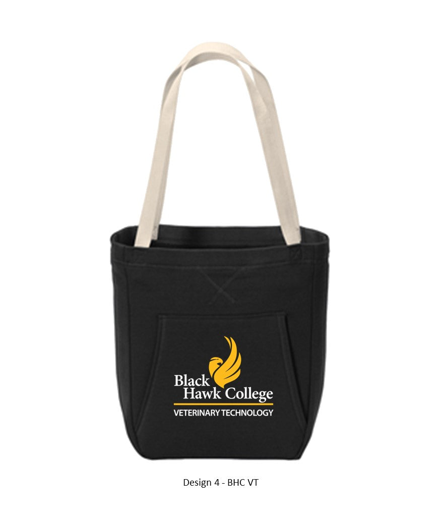 Core Fleece Sweatshirt Tote - Black - Several Designs to Choose From!