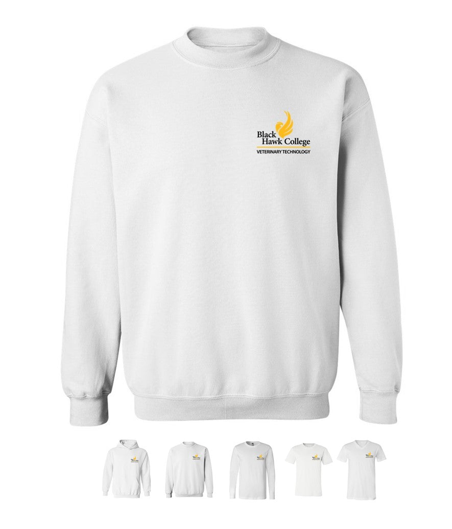 Black Hawk Veterinary Technology - Pocket Logo on White - Several Styles to Choose From!