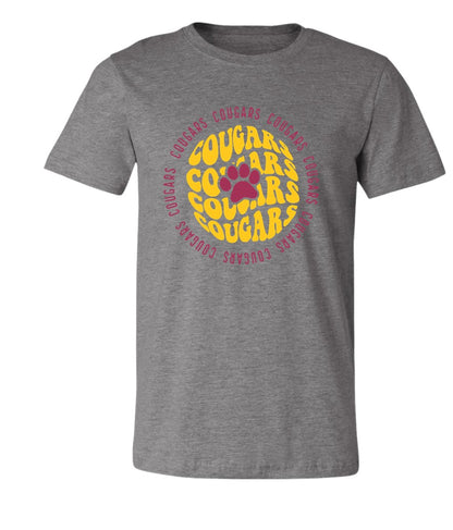 Circle Cougars on Deep Heather - Several Styles to Choose From!