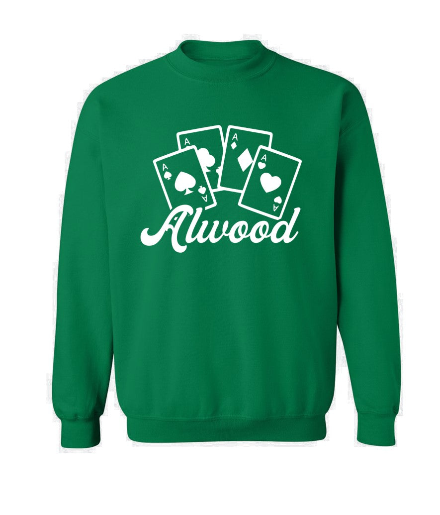 Aces in White on Green - Several Styles to Choose From!