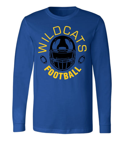 Galva Wildcats Football on Blue - Several Styles to Choose From!