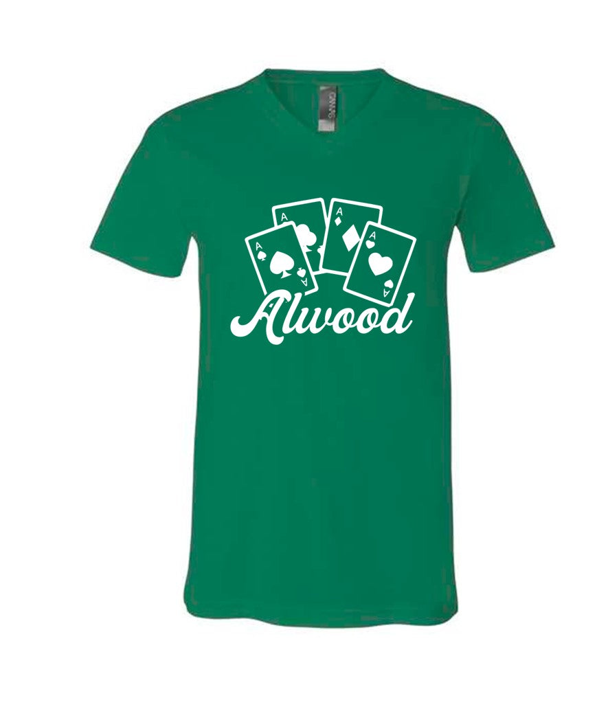 Aces in White on Green - Several Styles to Choose From!