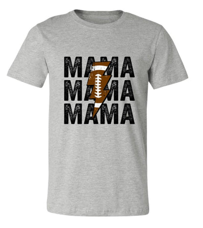 Football MAMA - Athletic Heather - Tee, V-Neck, Sweatshirt, Long Sleeve Tee and Hoodie