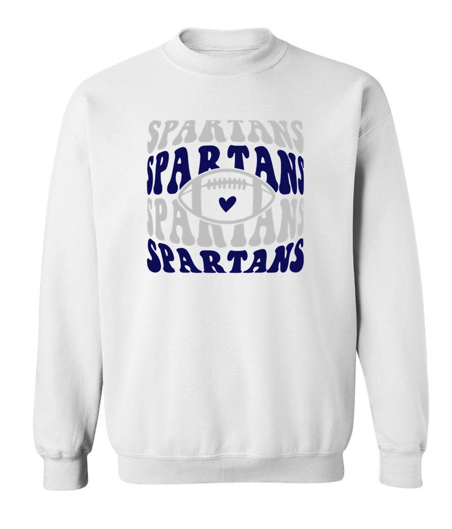Spartans Football on White - Several Styles to Choose From!