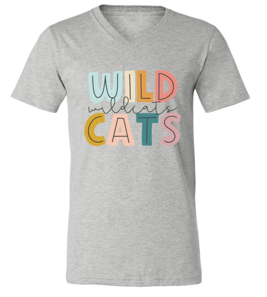 Wildcats - Athletic Heather - Tee, V-Neck, Sweatshirt, Long Sleeve Tee and Hoodie