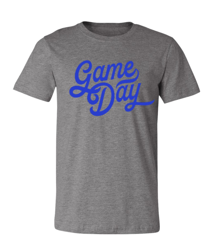 Game Day in Blue on Deep Heather - Several Styles to Choose From!