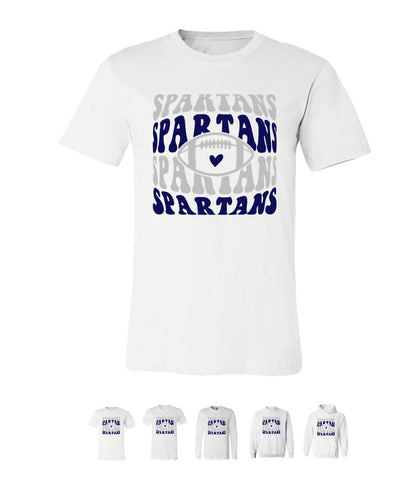 Spartans Football on White - Several Styles to Choose From!