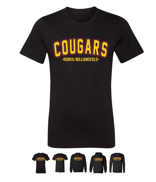 Cougars on Black - Several Styles to Choose From!