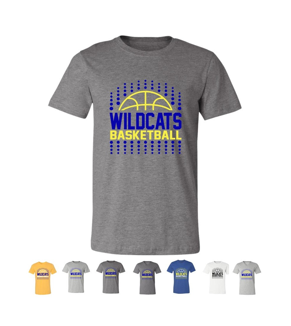 Wildcats Basketball - Crew and V-neck Tee Shirts