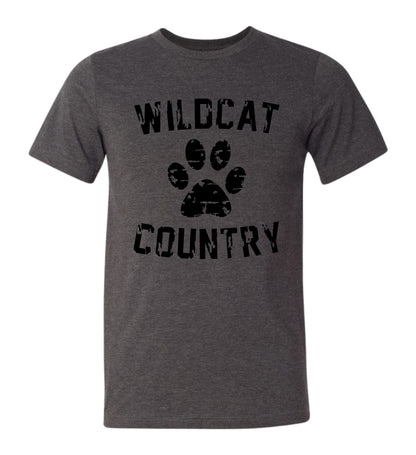 Galva Wildcats - Wildcat Country Tee in Black and Greys