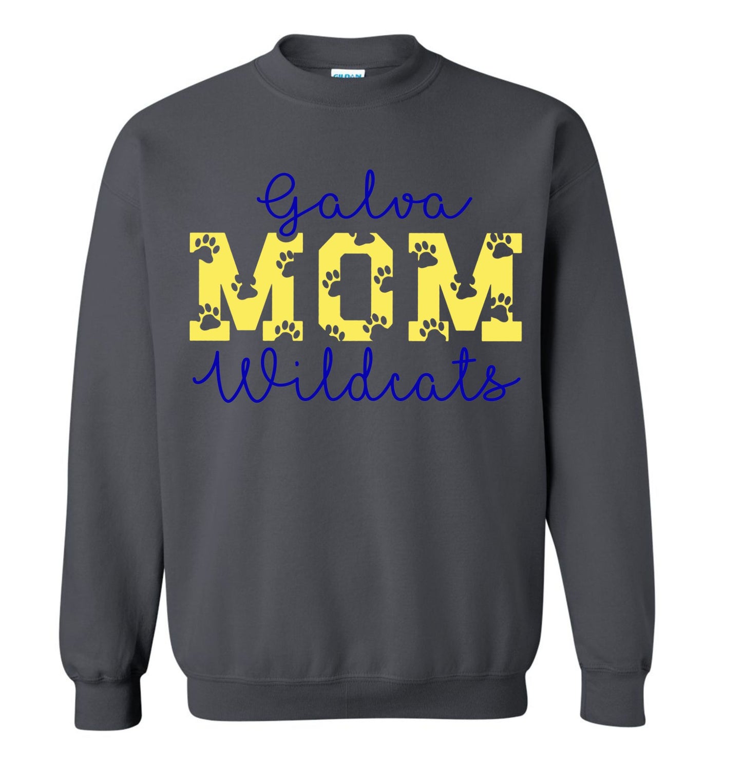 Galva Wildcats Mom - Gildan Brand Crew Sweatshirts