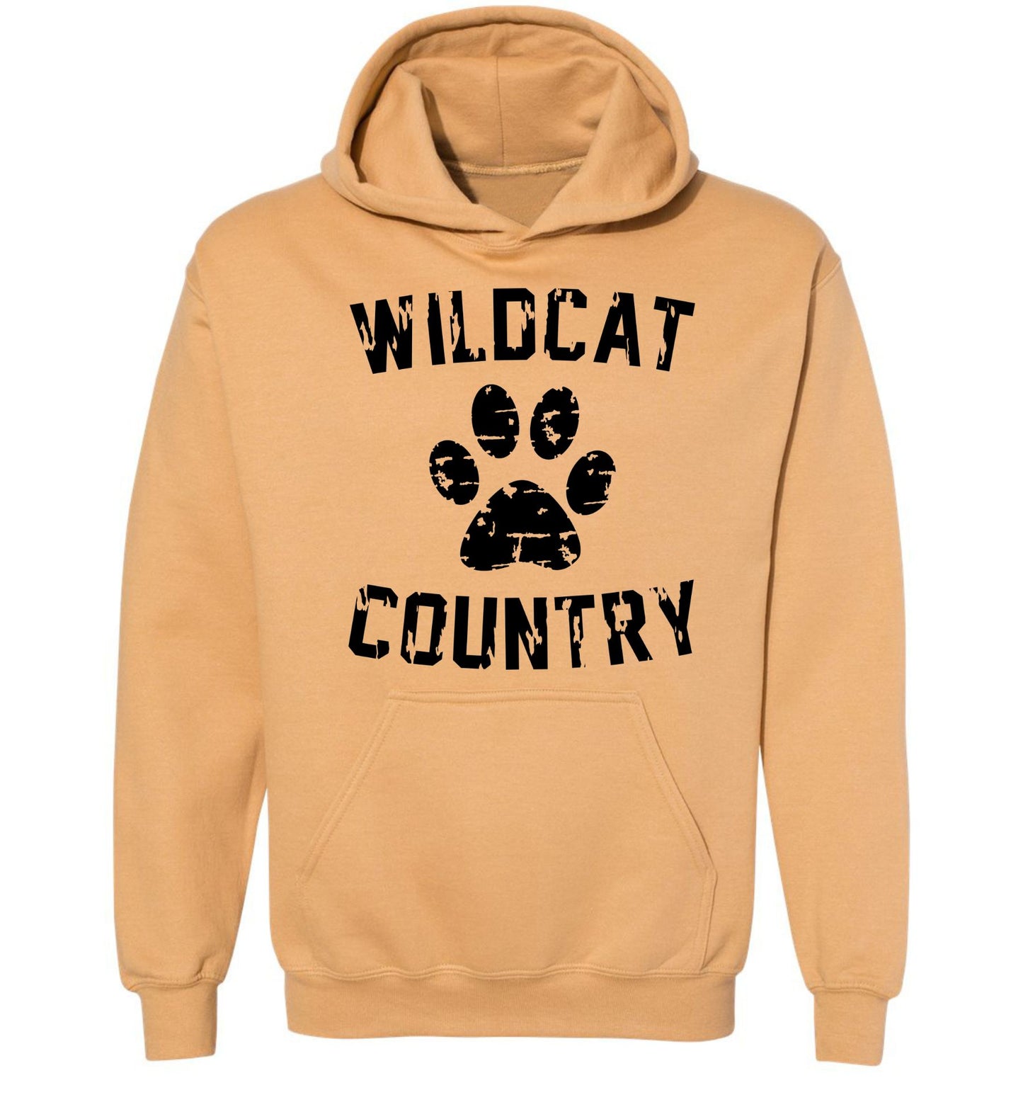 Galva Wildcats - Wildcat Country - Gildan Brand Hoodie Sweatshirts - Blues and Yellows