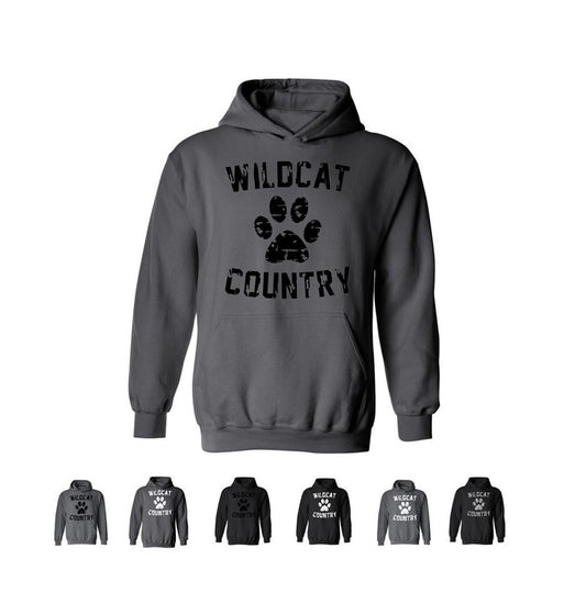 Gildan Brand Hoodie Sweatshirts - Wildcat Country - Black and Greys