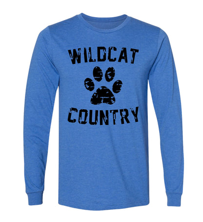 Galva Wildcats - Wildcat Country - Bella Brand Long sleeve Tee