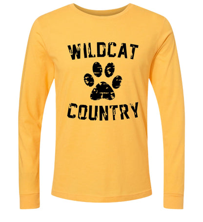 Galva Wildcats - Wildcat Country - Bella Brand Long sleeve Tee