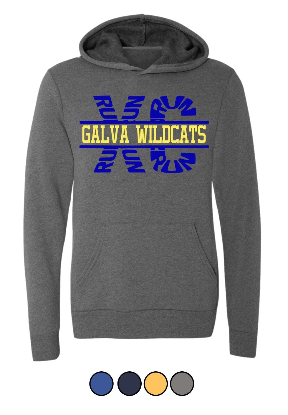 Galva Wildcats Cross Country Run Hoodie Sweatshirt