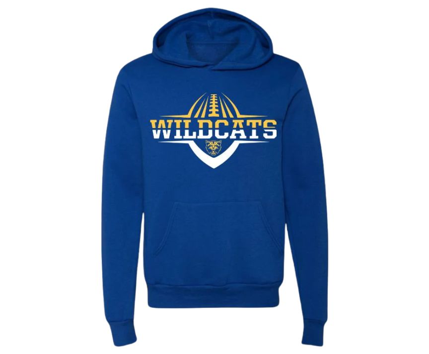 Wildcats Football Hoodie-Blue