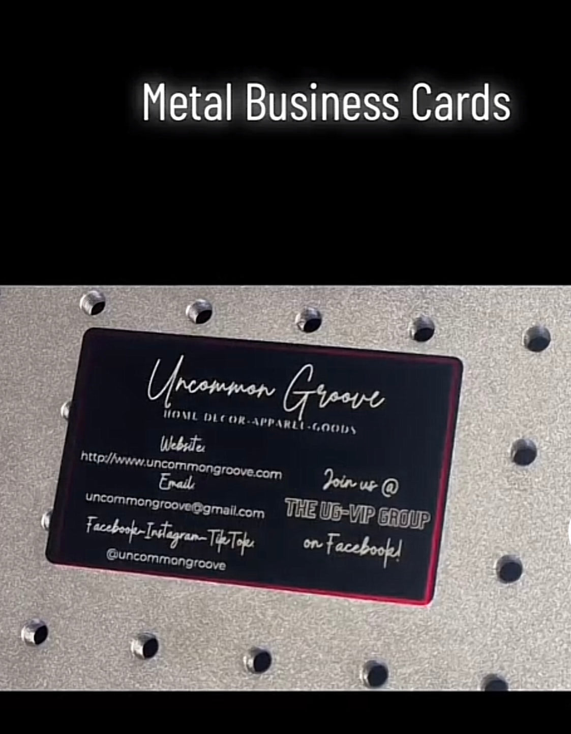 Laser Engraved Personalized Aluminum Business Cards - Set of 50