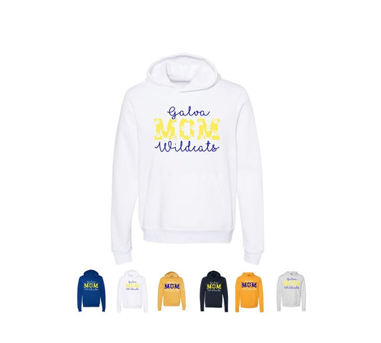 Galva Wildcats Mom - BELLA + CANVAS Brand Hoodie Sweatshirts