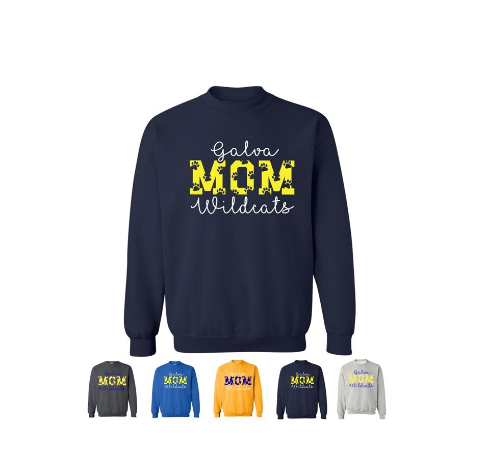 Galva Wildcats Mom - Gildan Brand Crew Sweatshirts