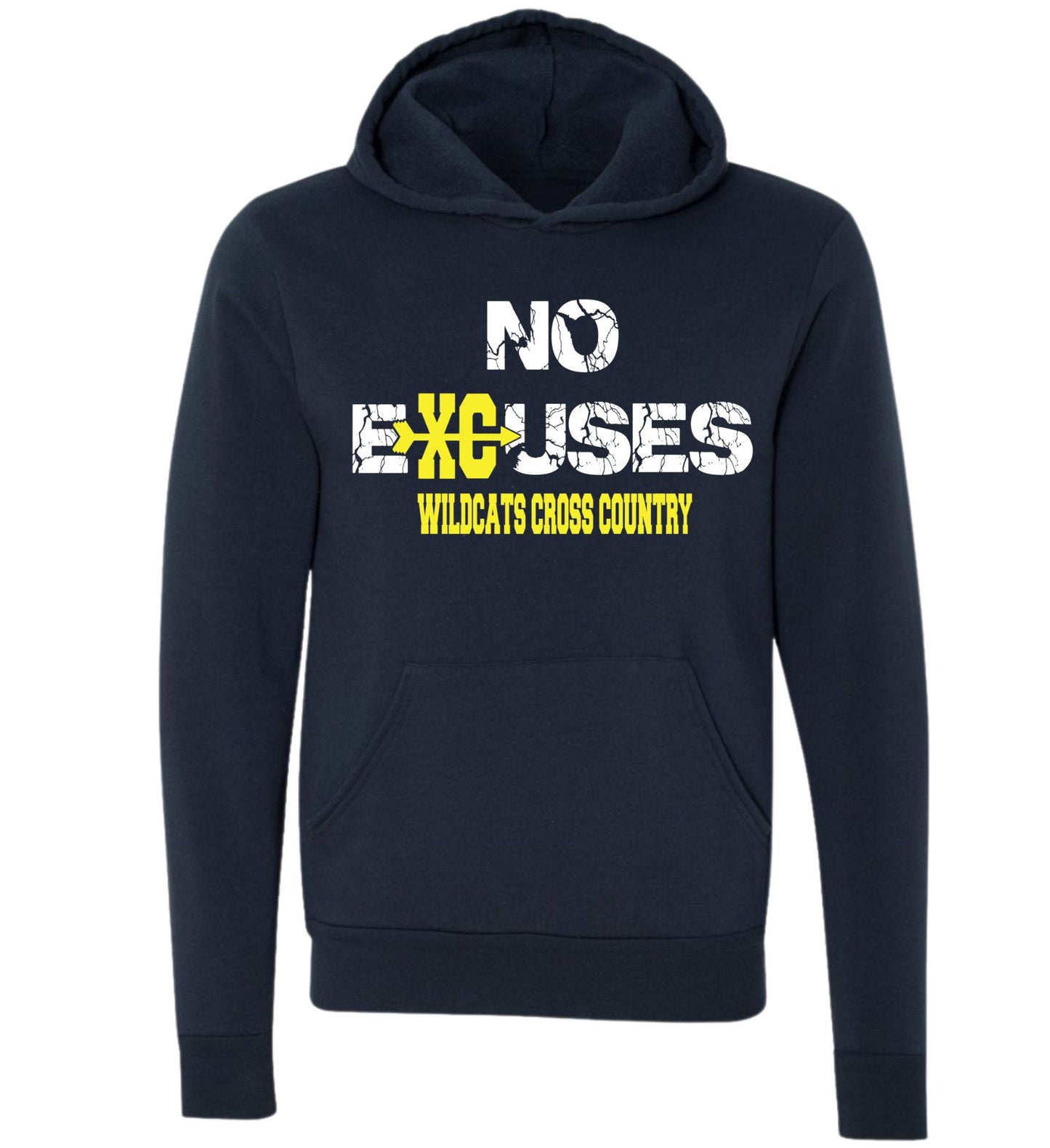 Galva Wildcats Cross Country No Excuses Hoodie Sweatshirt