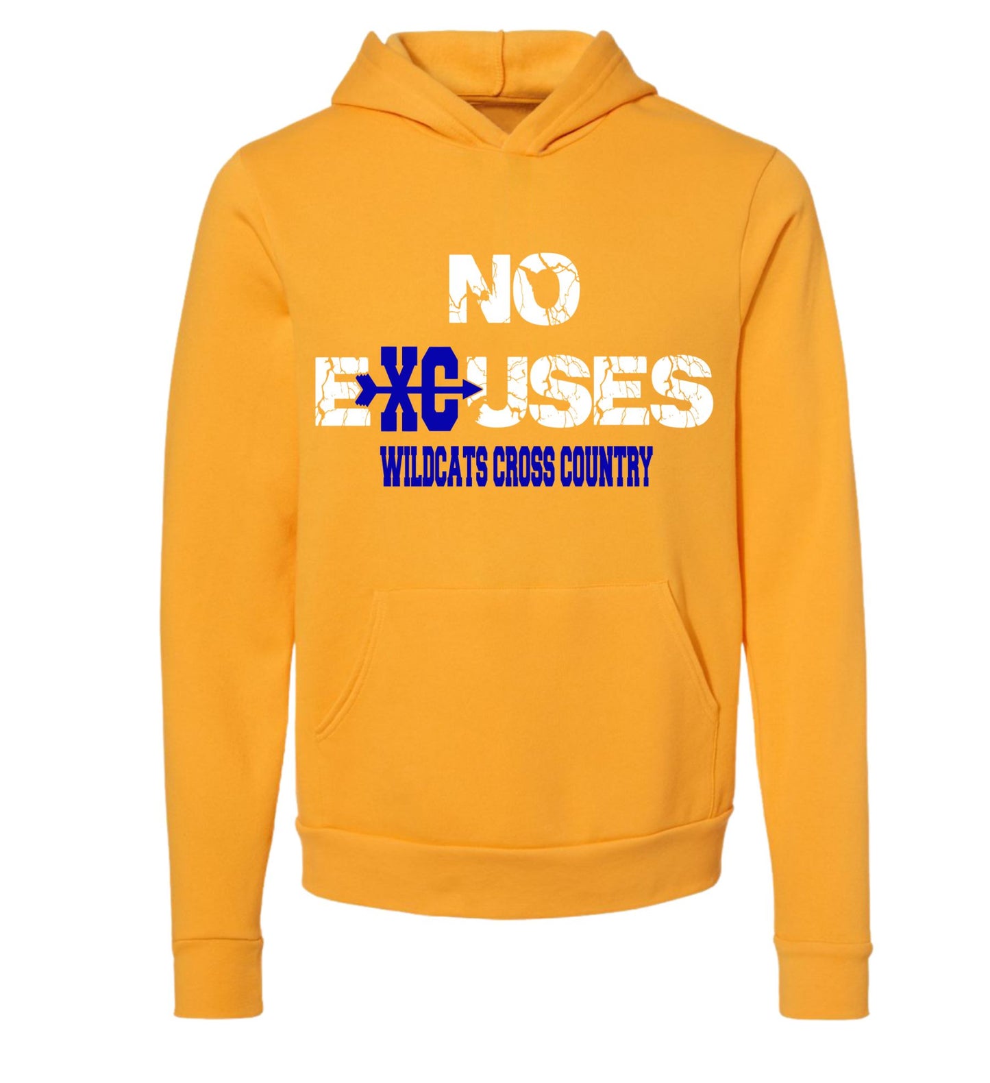 Galva Wildcats Cross Country No Excuses Hoodie Sweatshirt