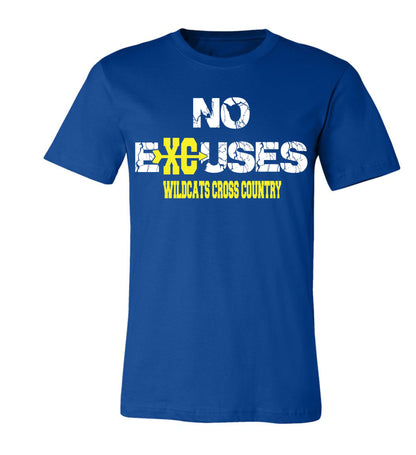 Galva Wildcats Cross Country No Excuses Tee Shirt