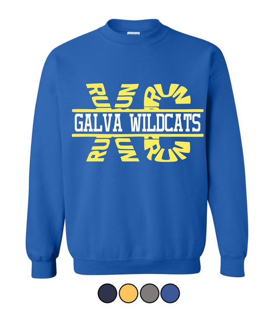 Galva Wildcats Cross Country Run Crew Sweatshirt