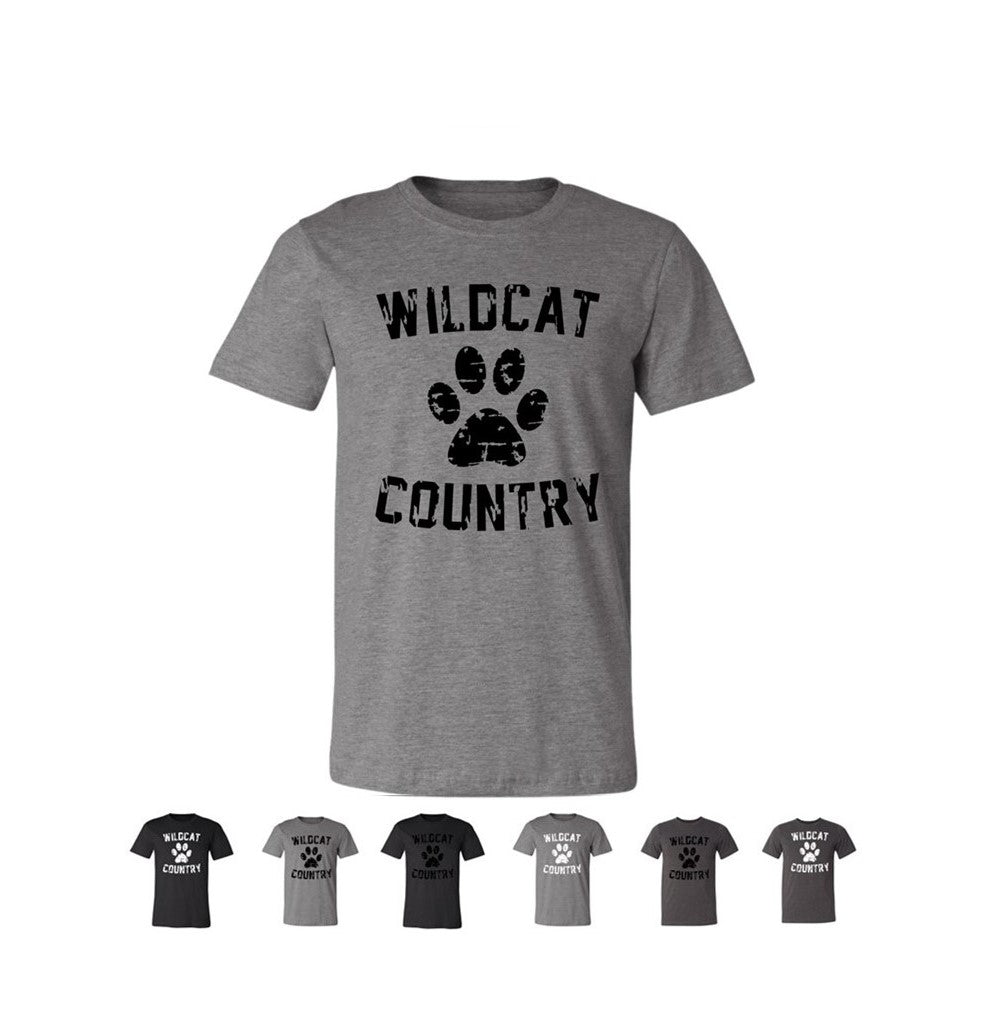 Galva Wildcats - Wildcat Country Tee in Black and Greys