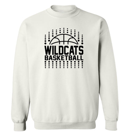 Wildcats Basketball - Crew Sweatshirts - Black and White