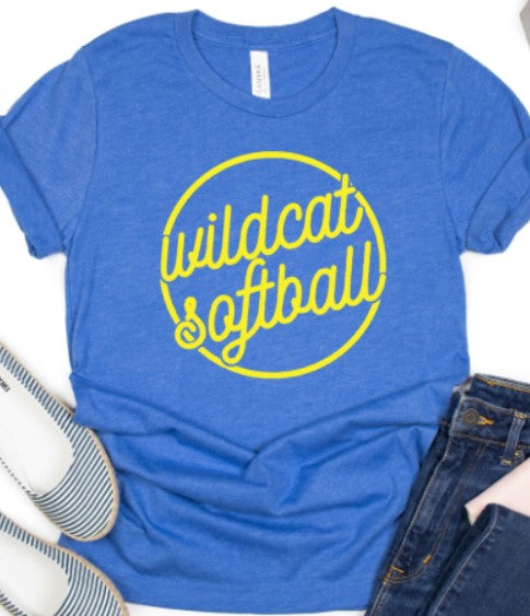 Wildcats Softball-Circle Blue