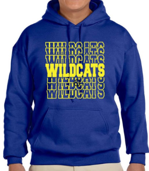 Wildcats Repeat-Hoodie-Blue