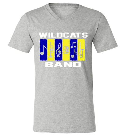 Wildcats Band Crew and V-Neck