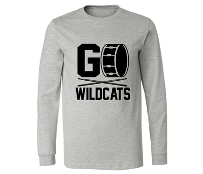 Wildcats band - Long Sleeve Tee "Go Wildcats"