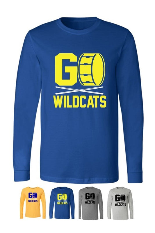 Wildcats band - Long Sleeve Tee "Go Wildcats"