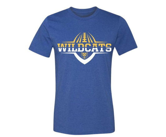 Wildcats Football Tee-Blue