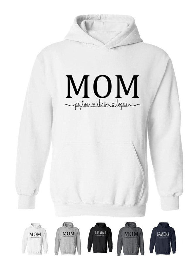 Personalized Mom, Grandma, Gigi, Mema, Mimi - Hoodie