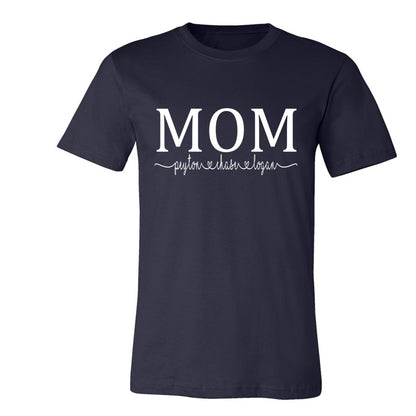 Personalized Mom, Grandma, Gigi, Mema, Mimi - Tee and Vneck Tee