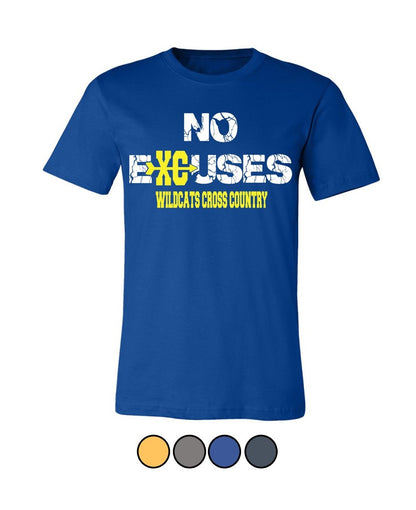 Galva Wildcats Cross Country No Excuses Tee Shirt