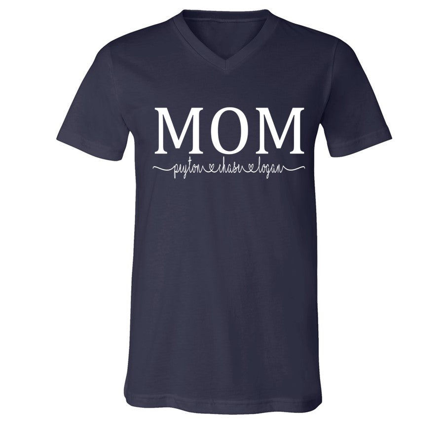 Personalized Mom, Grandma, Gigi, Mema, Mimi - Tee and Vneck Tee